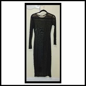 Sheer Beaded Maxi Dress